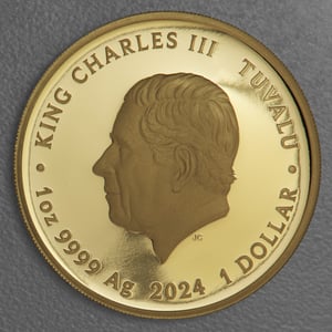 Silbermünzen 1oz + 6 x 1/2oz "Sean Connery" 2024 (PP/kol./verg.) Set – 7-teilig James Bond (Tuvalu) - Miniaturansicht 3
