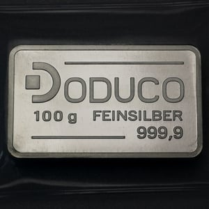 Silberbarren 100g Doduco - Hauptansicht