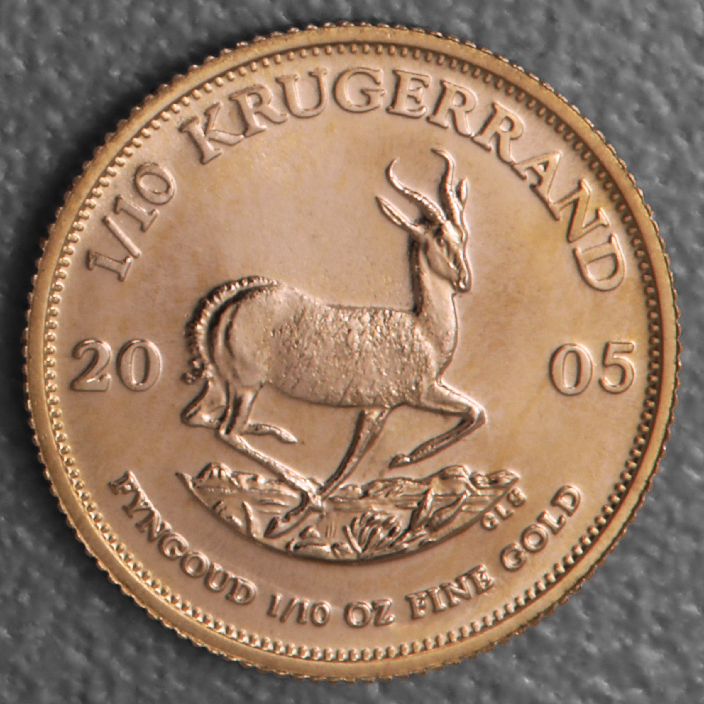 Goldmünze 1/10oz "Krügerrand" 2005 (Südafrika) - Hauptansicht