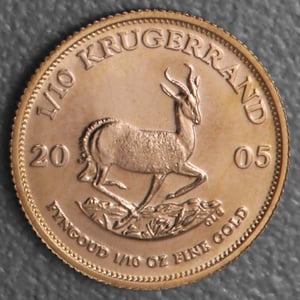 Goldmünze 1/10oz "Krügerrand" 2005 (Südafrika) - Hauptansicht