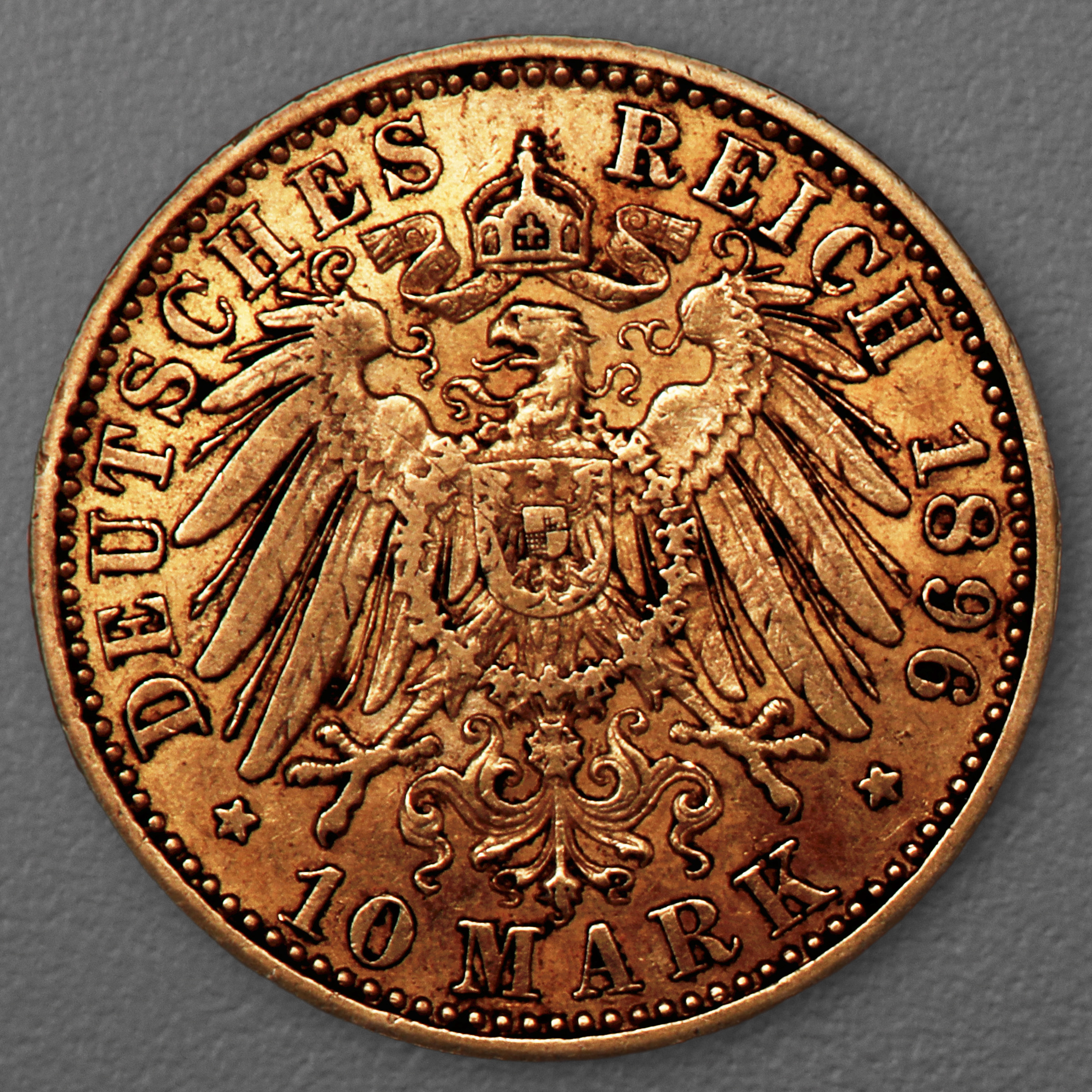 Goldmünze 10 Mark "Wilhelm II." 1896-A J.251 (Preußen) - Detailansicht 1