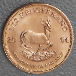 Goldmünze 1/10oz "Krügerrand" 2004 (Südafrika) - Hauptansicht