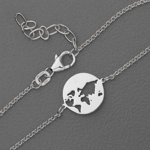 Silber Kinder-Armband 925er "Welt" (Sterling) - Miniaturansicht 1