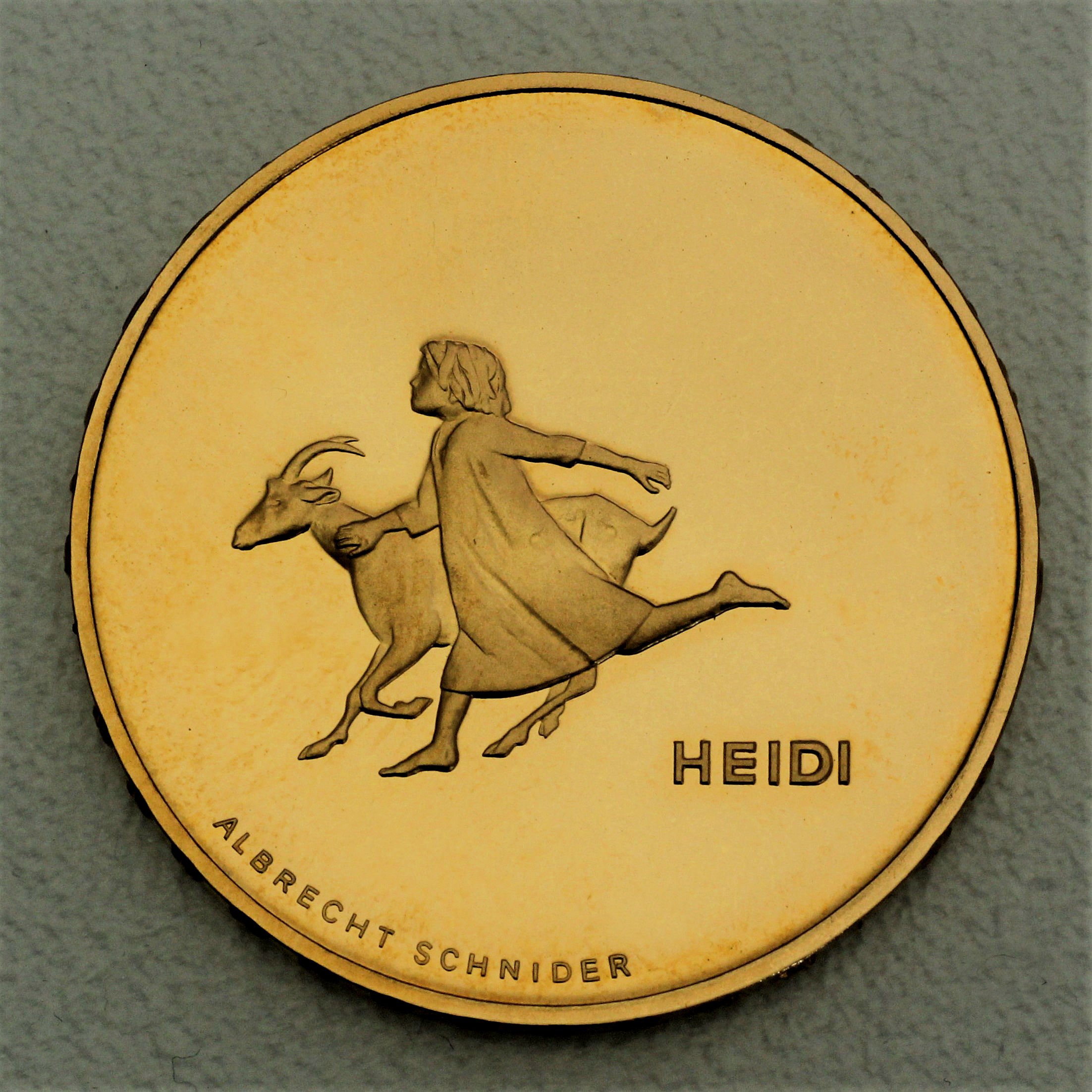 Goldmünze 50 Franken "Heidi" 2001 (Schweiz) - Hauptansicht