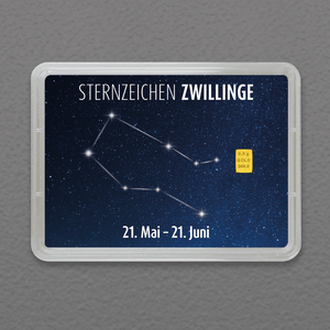 Goldbarren 0,5g "Sternzeichen: Zwillinge" (Flip) - Hauptansicht