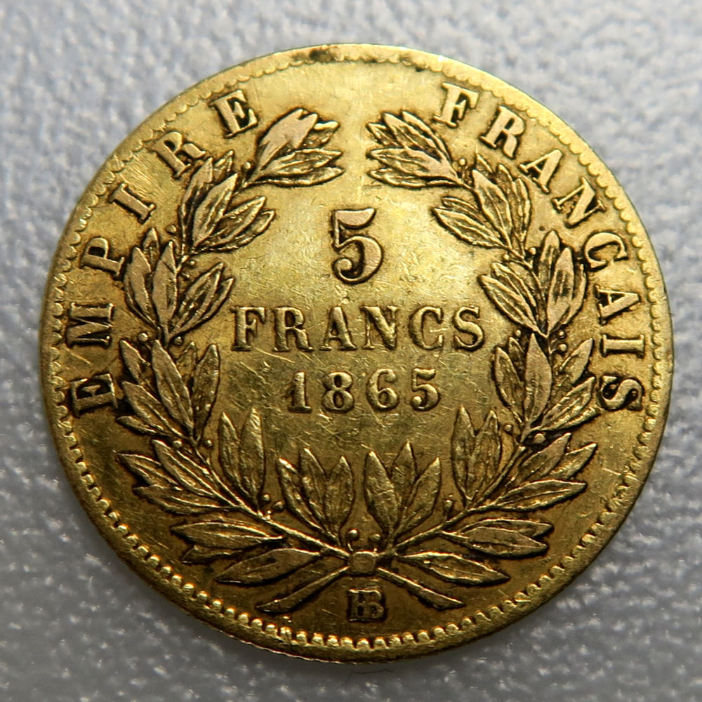 Goldmünze 5 Francs "Napoleon III." (Frankreich) - Detailansicht 1