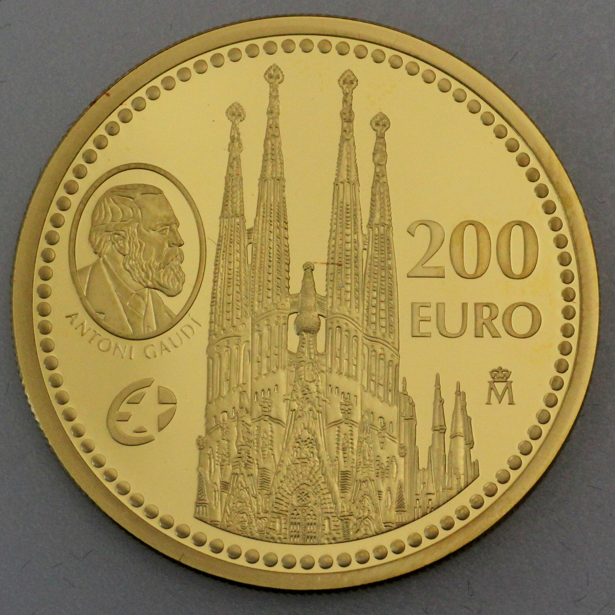 Goldmünze 200 Euro "Antoni Gaudi" 2010 (Spanien) - Hauptansicht