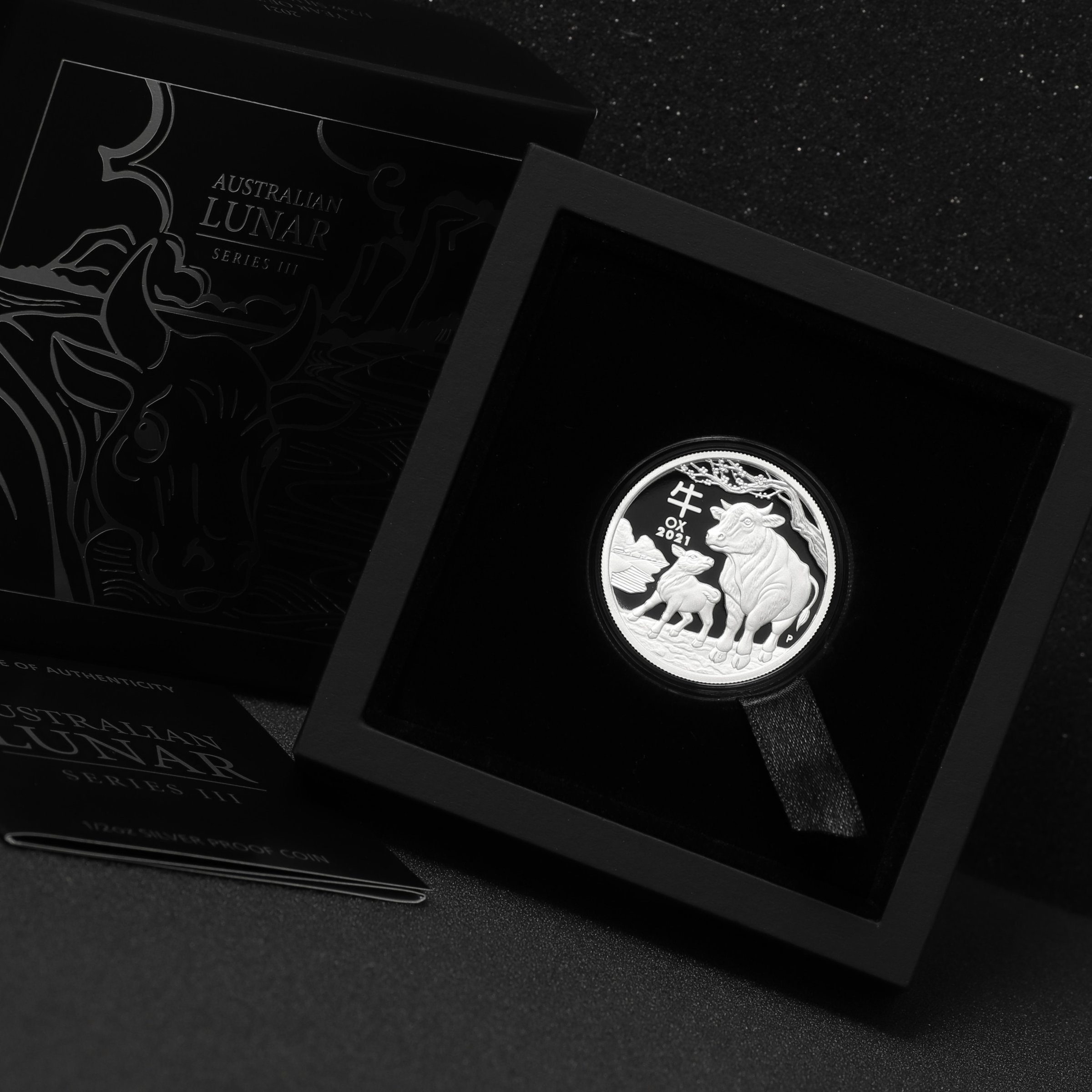 Silbermünze 1/2oz "Ochse" 2021 (PP) Lunar III – Year of the Ox (Australien) - Detailansicht 2