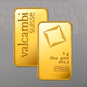 Goldbarren 5g VALCAMBI - "Resale" - Hauptansicht