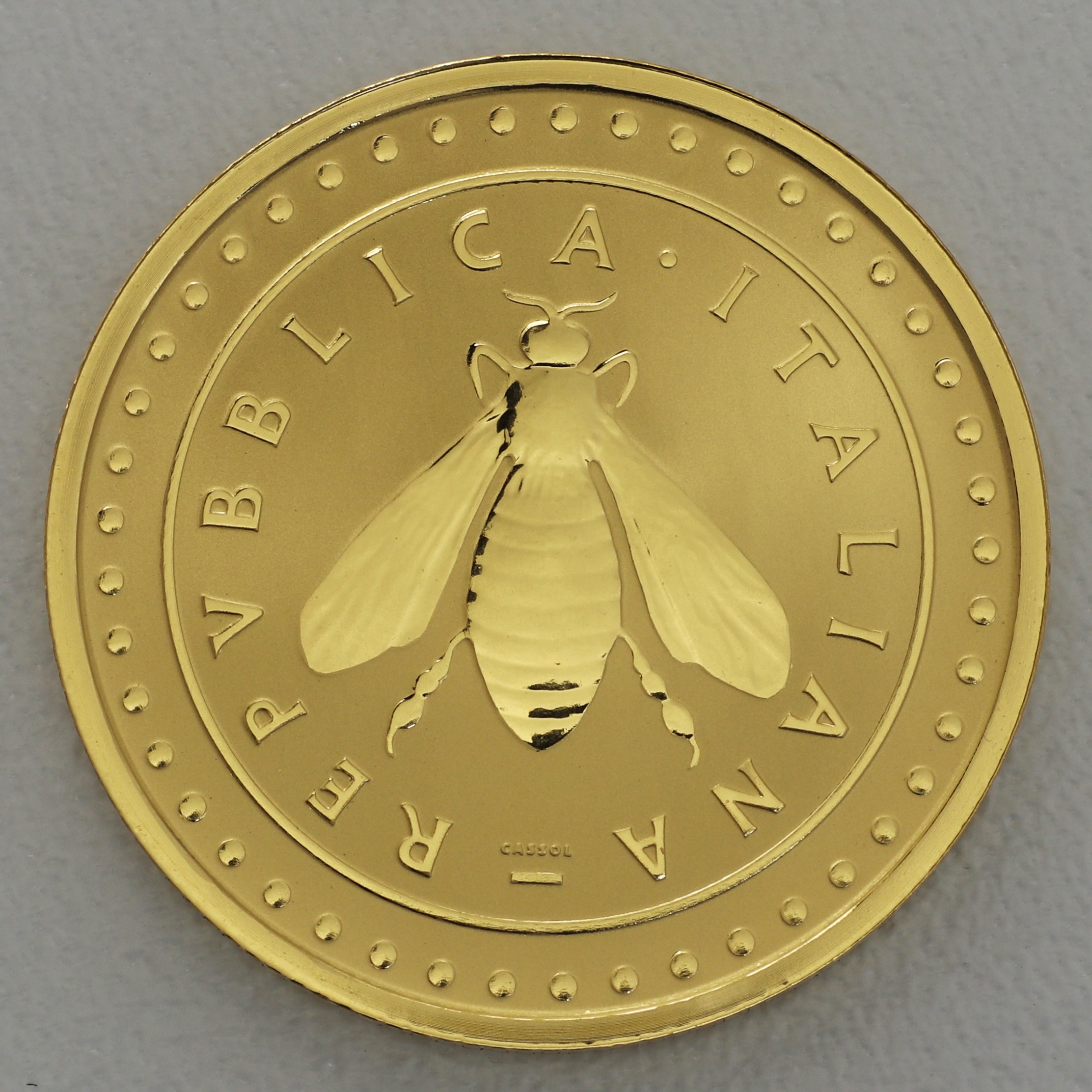Goldmünze 50 Euro "2 Lira" 2022 Reverse Proof (Italien) - Detailansicht 1