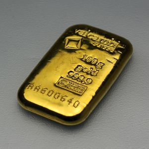 Goldbarren 100g VALCAMBI gegossen - Miniaturansicht 2