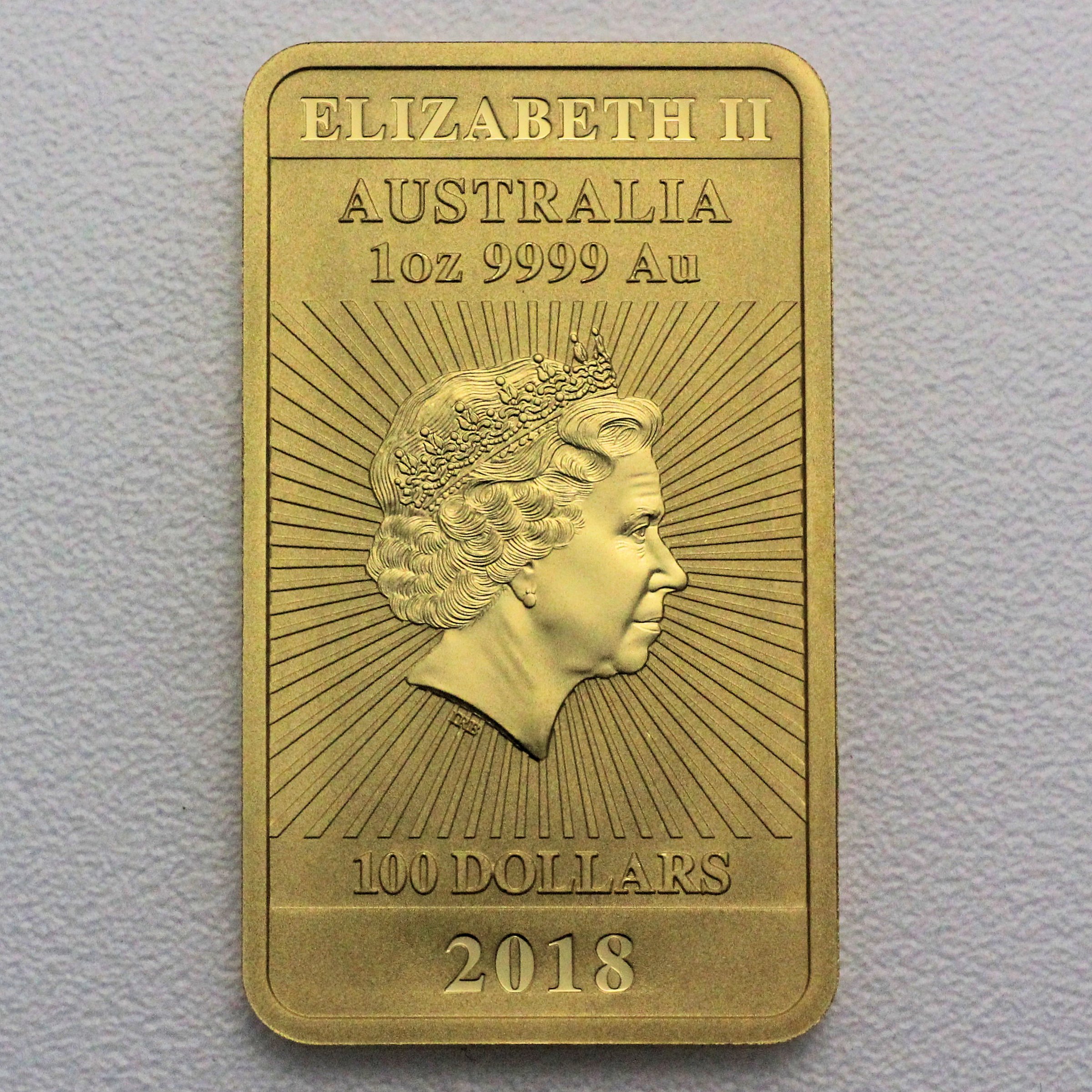 Gold Münzbarren 1oz "Rectangular Dragon" 2018 (Australien) - Detailansicht 3