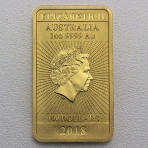 Gold Münzbarren 1oz "Rectangular Dragon" 2018 (Australien) - Miniaturansicht 4