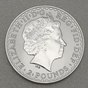 Silbermünze 1oz "Britannia" 2002 (vergoldet) (Großbritannien) - Miniaturansicht 2