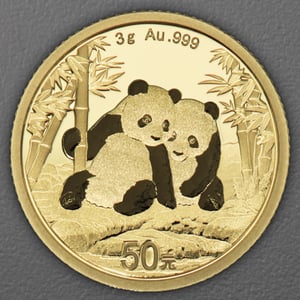 Goldmünze 3g "Panda" 2026 (China) - Hauptansicht