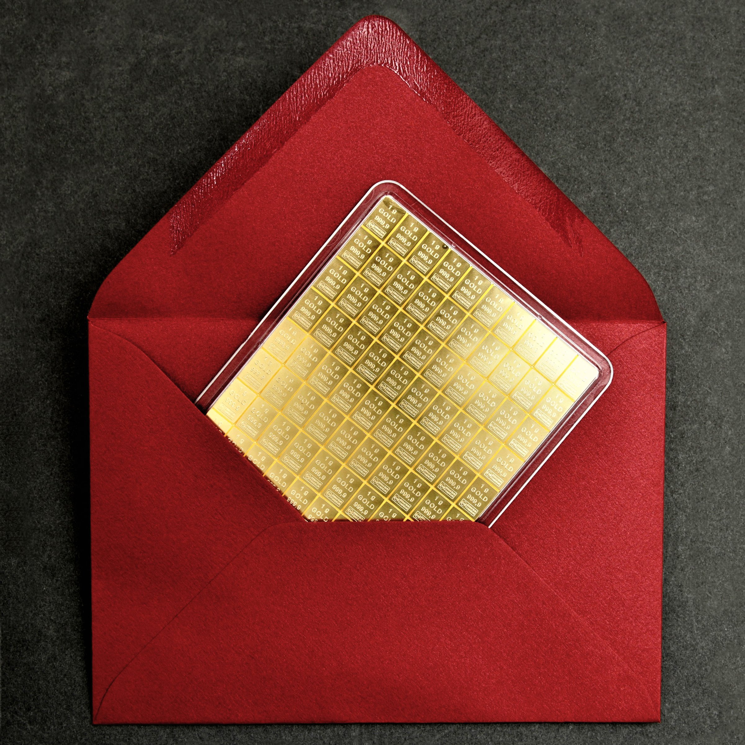 Geschenk-Umschlag "Red Glamour" (A7, groß) - Detailansicht 1