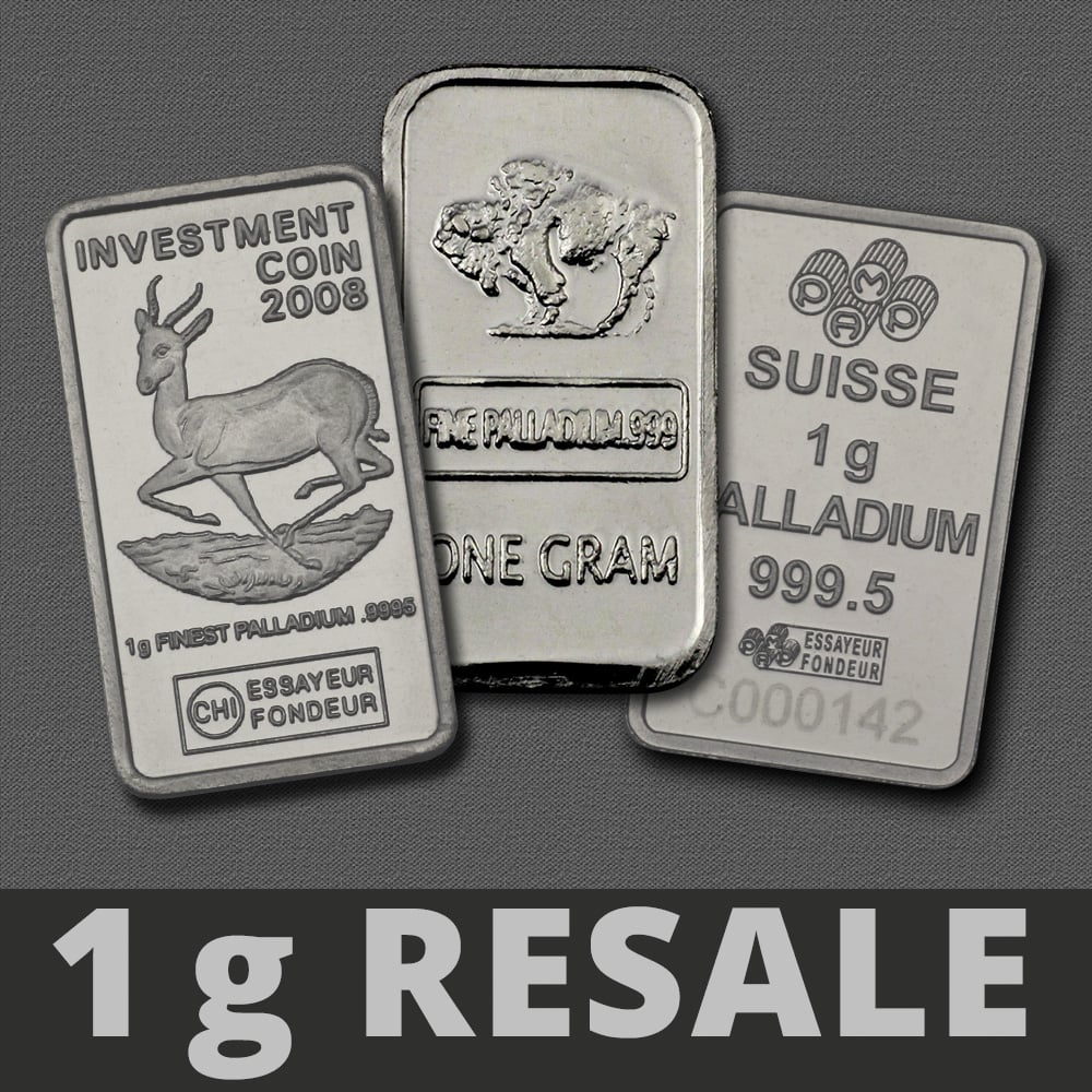 Palladiumbarren 1g "Resale" - Hauptansicht