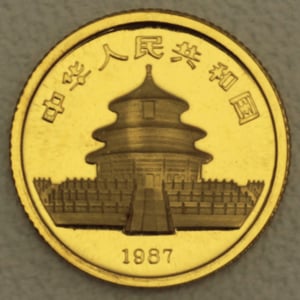 Goldmünze 1/20oz "Panda" 1987 (China) - Miniaturansicht 2