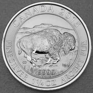 Silbermünze 1 1/4oz "Kanadischer Bison" 2015 (Kanada) - Hauptansicht