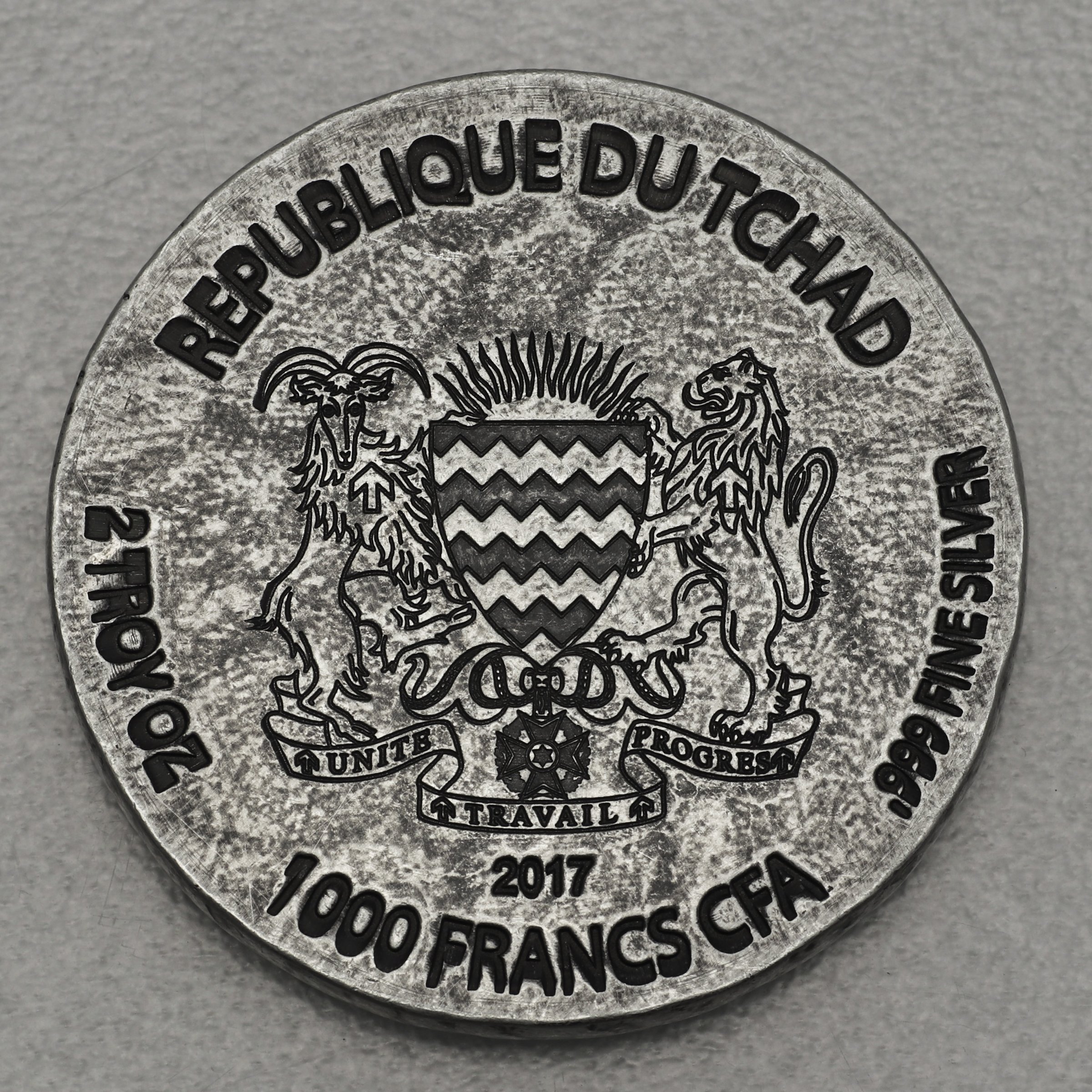 Silbermünze 2oz "Ramses II." 2017 Ägyptische Relikte (Tschad) - Detailansicht 1