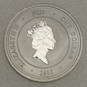 Silbermünze 1/2oz "Fiji Taku Schildkröte" 2012 (vergoldet) (Fidschi) - Miniaturansicht 2