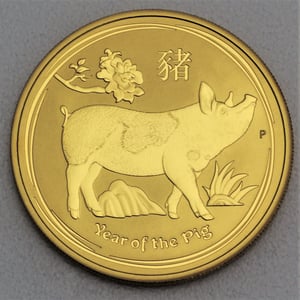 Goldmünze 1oz "Schwein" 2019 Lunar II – Year of the Pig (Australien) - Hauptansicht