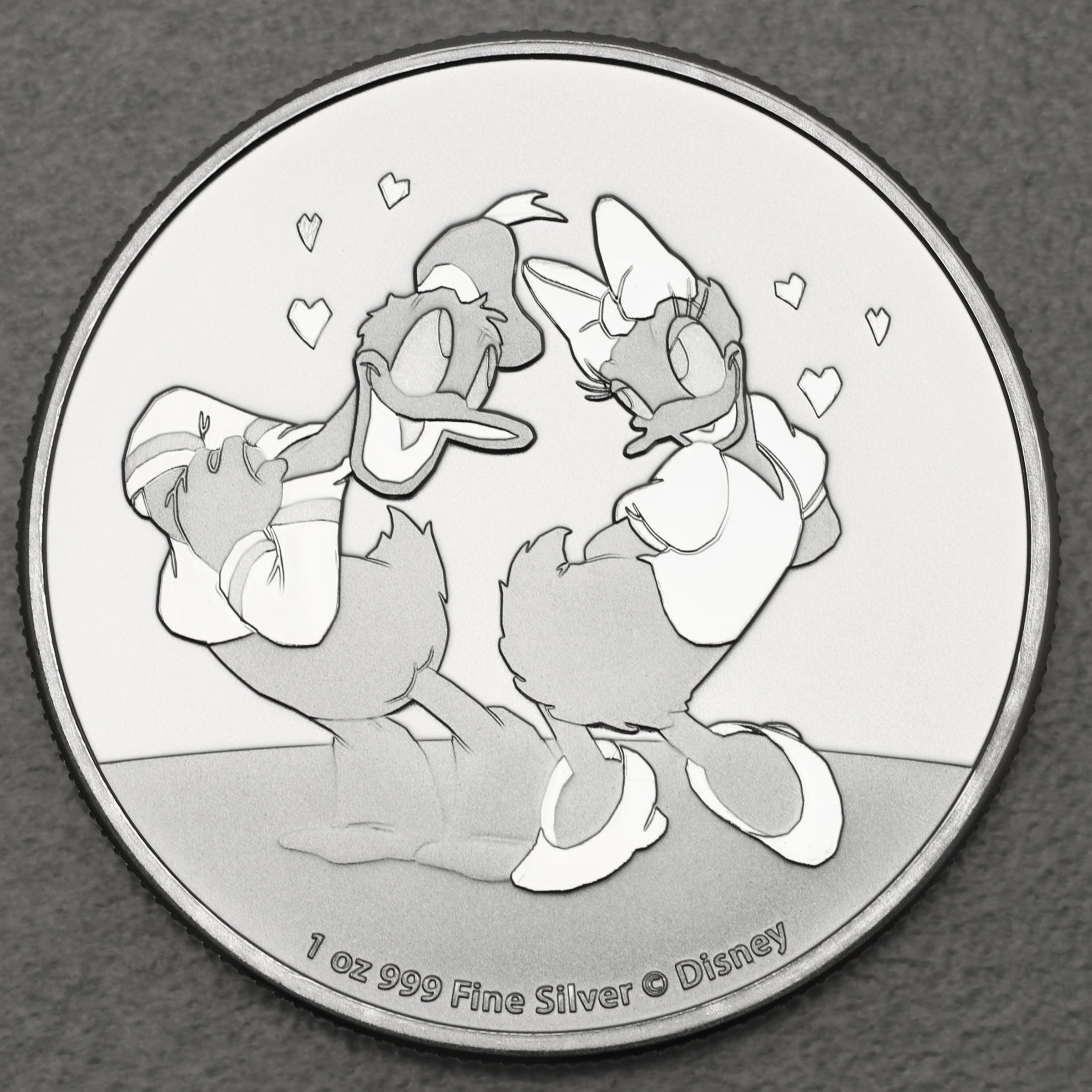 Silbermünze 1oz "Donald & Daisy" 2021 Disney (Niue) - Hauptansicht