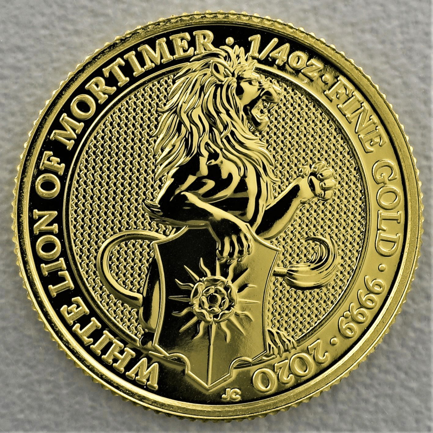 Goldmünze 1/4oz "White Lion of Mortimer" 2020 The Queen s Beasts (Großbritannien) - Hauptansicht