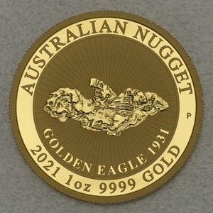 Goldmünze 1oz "Australian Nugget" 2021 Gold Eagle 1931 (Australien) - Hauptansicht