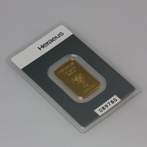 Goldbarren 10g HERAEUS geprägt - Miniaturansicht 4