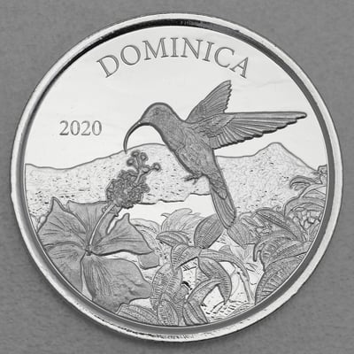 Silbermünze 1oz "Hummingbird" 2020 Eastern Caribbean 8 (Dominica) - Miniaturansicht 1