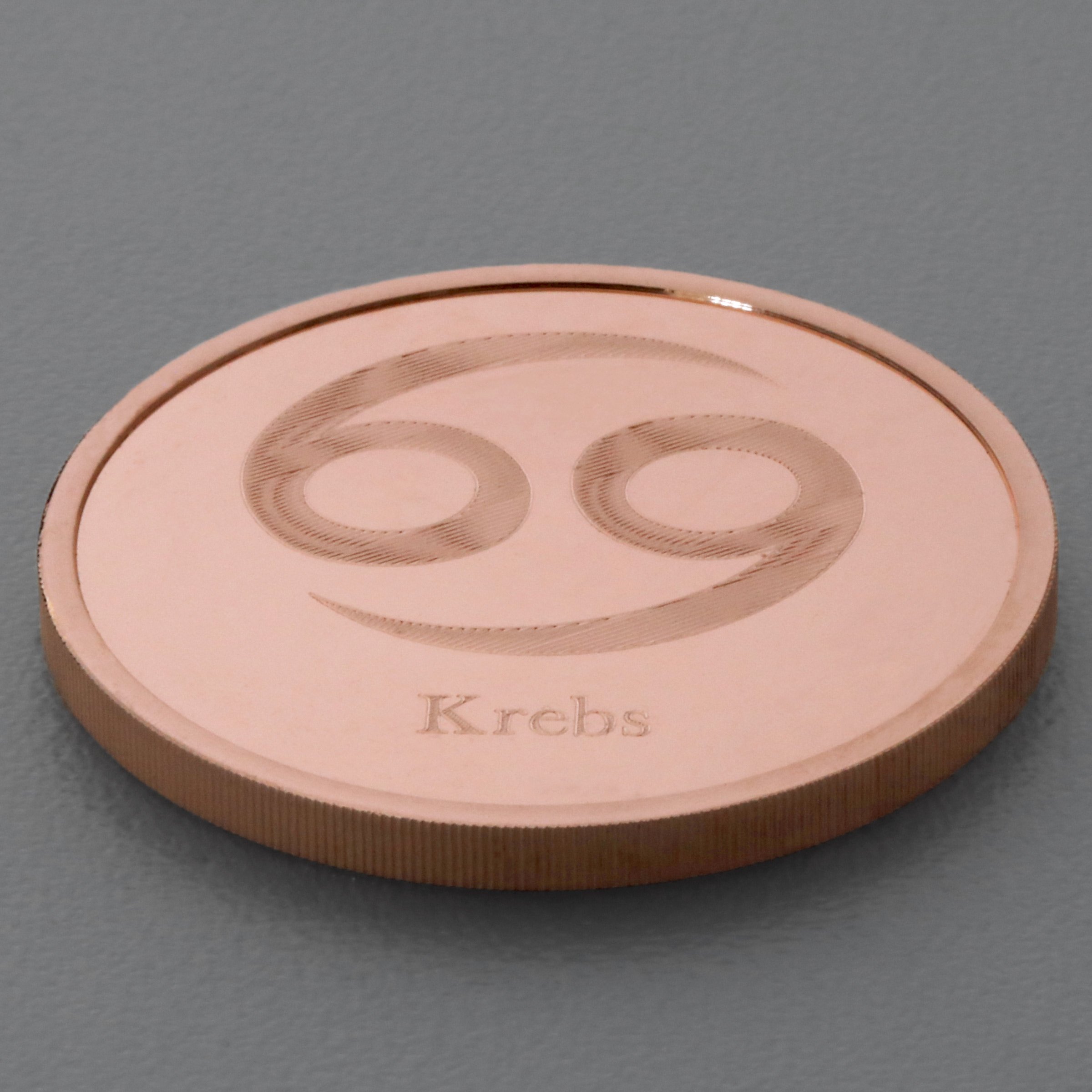 Kupfermedaille "Sternzeichen Krebs" Gravurmedaille - Detailansicht 2