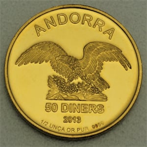 Goldmünze 1/2oz "Andorra Eagle" verschiedene Jahrgänge (Andorra) - Hauptansicht
