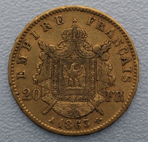 Goldmünze 20 Francs "Napoleon III." (Frankreich) - Miniaturansicht 2