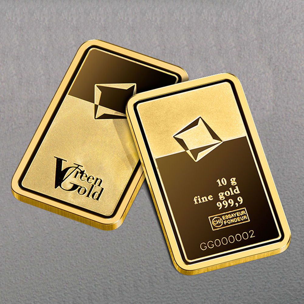 Goldbarren 10g "Green Gold" VALCAMBI (999,9 Au) - Detailansicht 3