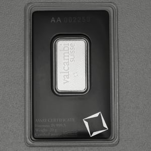Platinbarren 20g VALCAMBI (Pt) - Miniaturansicht 2