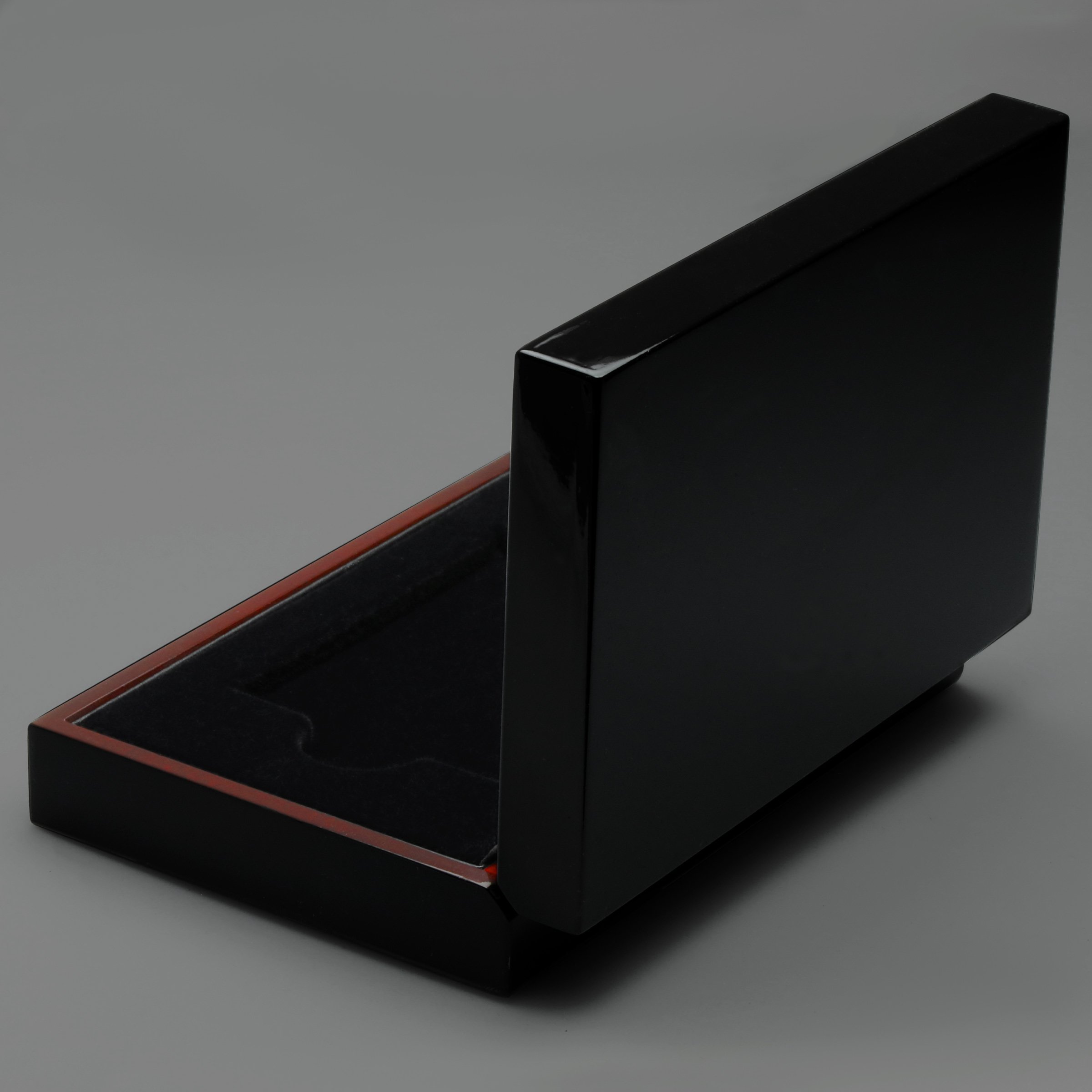 Luxus-Geschenkbox "Hochglanz schwarz" (15x10cm) - Detailansicht 2