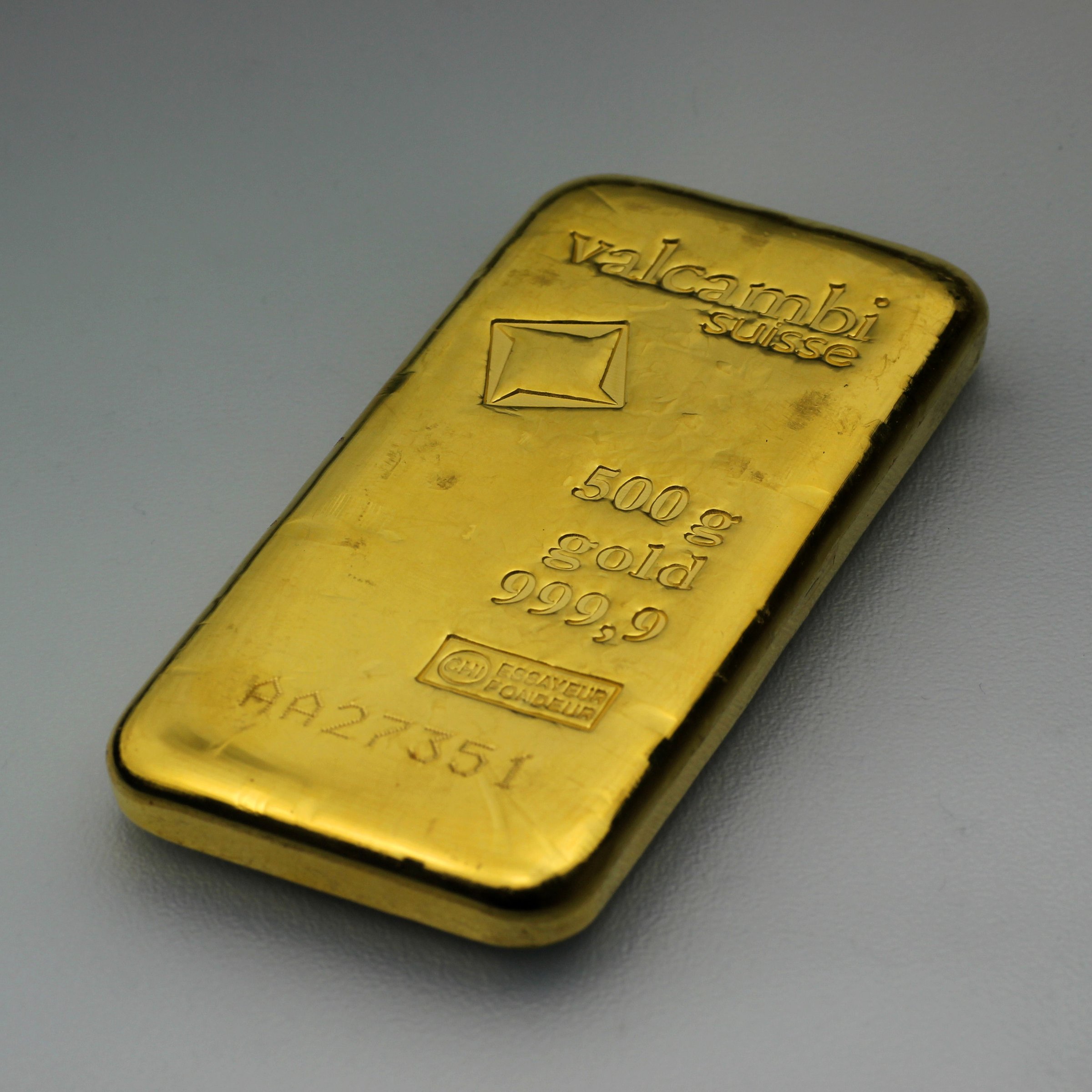 Goldbarren 500g VALCAMBI gegossen - Detailansicht 1