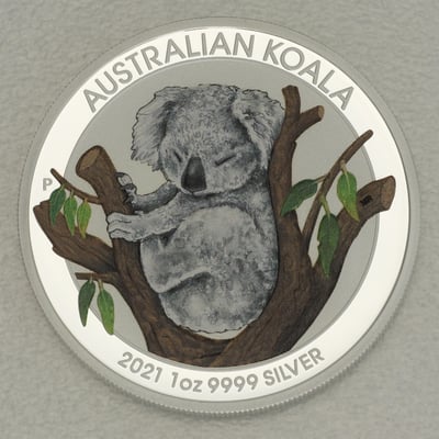 Silbermünze 1oz "Koala" 2021 (koloriert) Brisbane Money Expo Anda Special (Australien) - Miniaturansicht 1