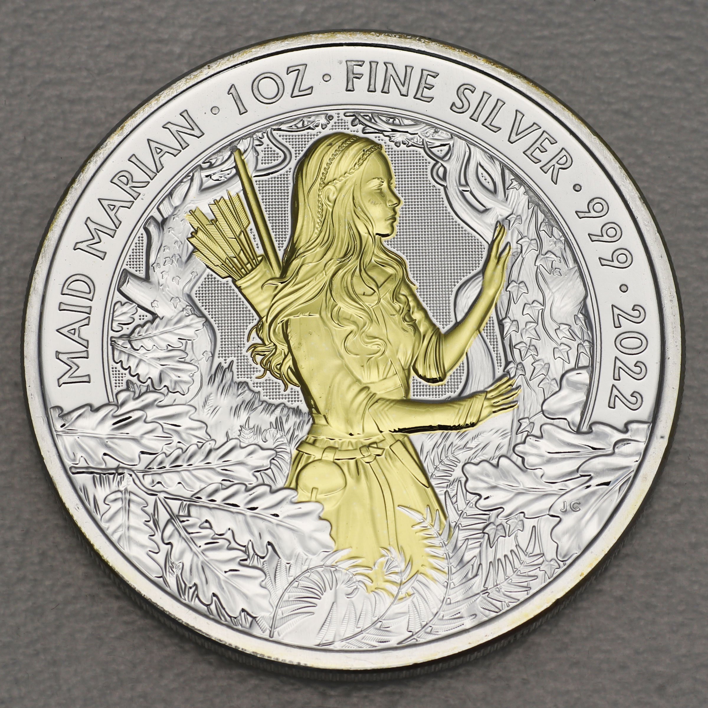 Silbermünze 1oz "Maid Marian" 2022 (vergoldet) Myths and Legends (Großbritannien) - Hauptansicht