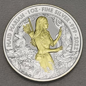 Silbermünze 1oz "Maid Marian" 2022 (vergoldet) Myths and Legends (Großbritannien) - Hauptansicht