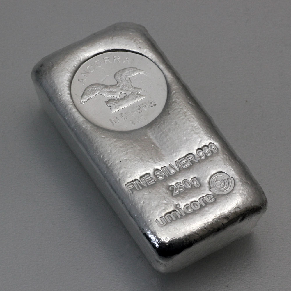 Münzbarren 250g "Andorra/UMICORE" (999 Ag) - Detailansicht 1