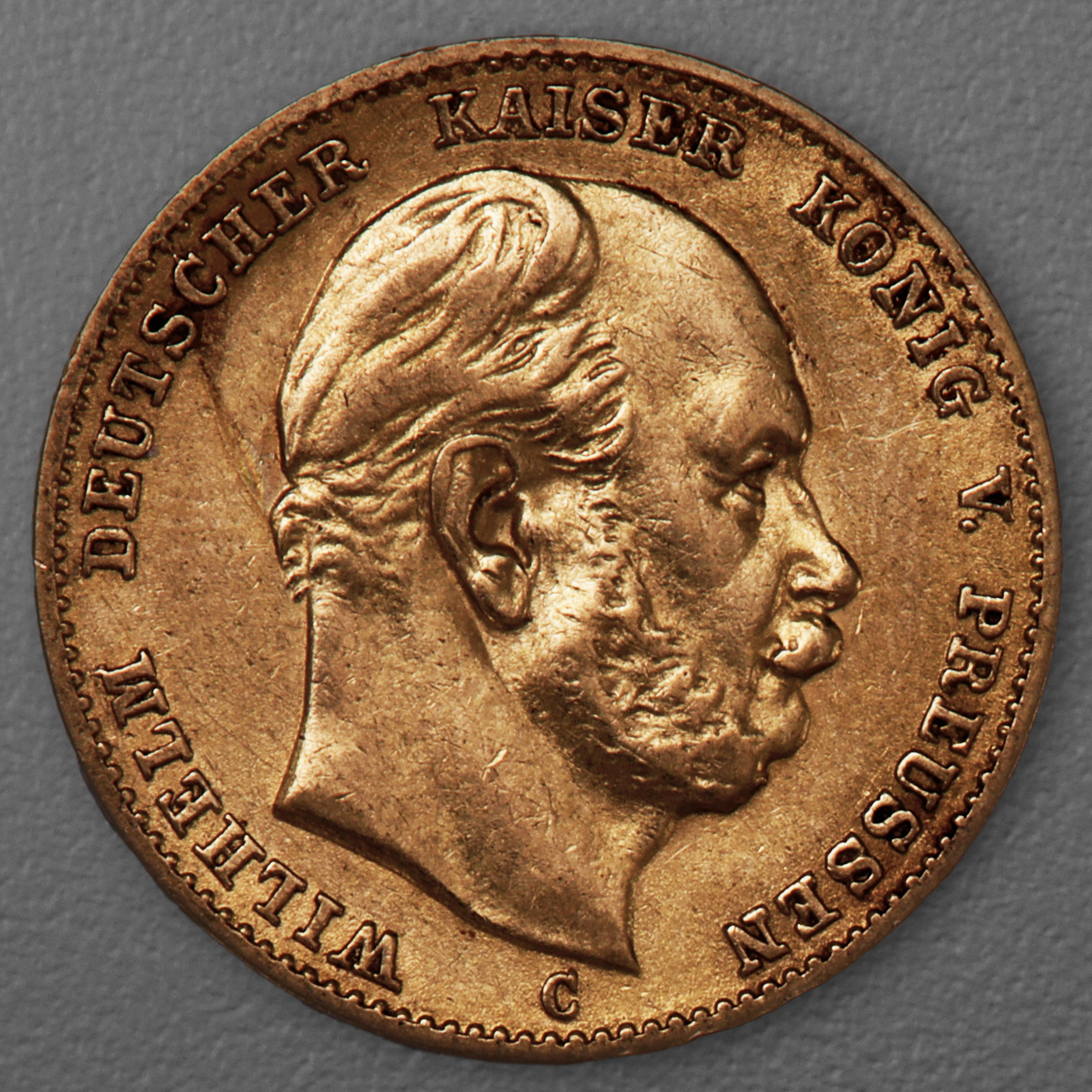 Goldmünze 10 Mark "Wilhelm I." 1872-C J.242 (Preußen) - Hauptansicht
