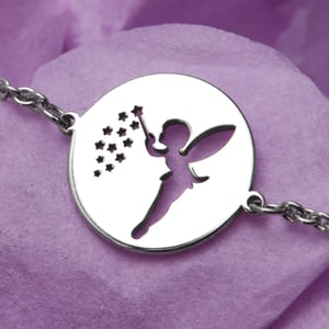 Silber Kinder-Armband 925er "Kleine Fee" rhodiniert - Miniaturansicht 2