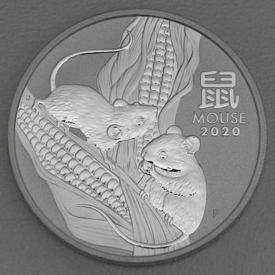 Silbermünze 5oz "Maus" 2020 Lunar III – Year of the Mouse (Australien) - Hauptansicht