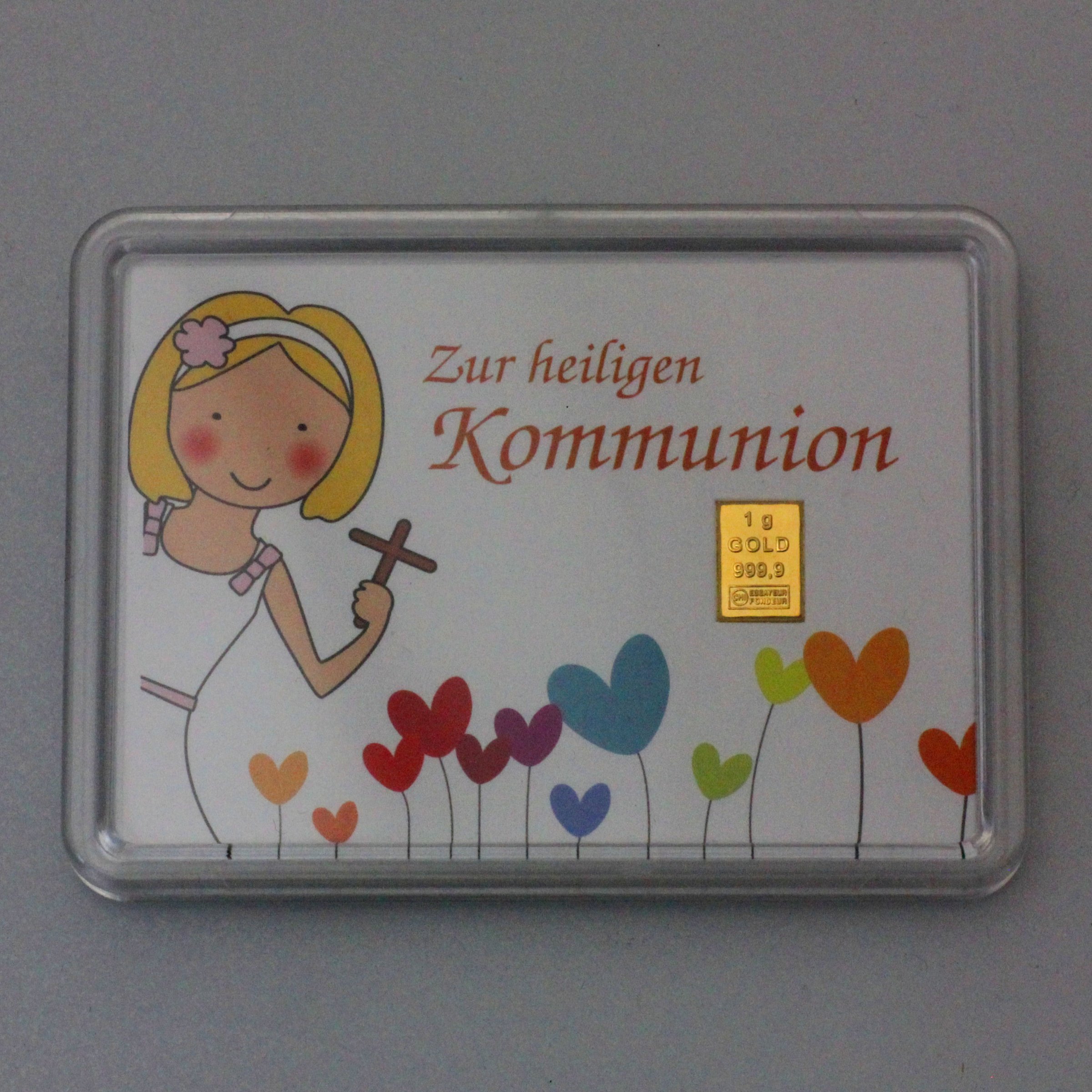 Goldbarren 1g "Mädchen/Heilige Kommunion" (Motiv) - Hauptansicht