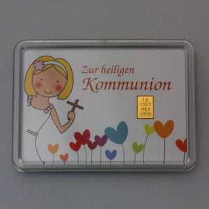 Goldbarren 1g "Mädchen/Heilige Kommunion" (Motiv) - Hauptansicht