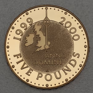 Goldmünze 5 Pounds "Millennium" 2000 (Großbritannien) - Hauptansicht