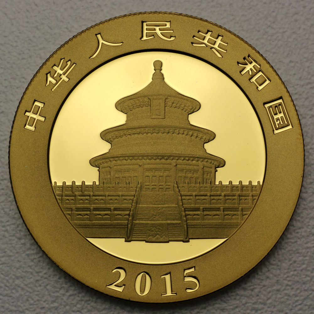 Goldmünze 1oz "Panda" 2015 (China) - Detailansicht 1
