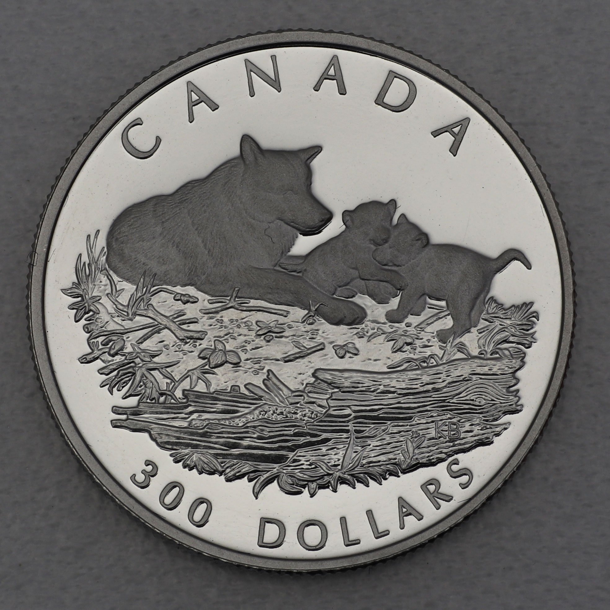 Platinmünze 1oz "Grey Wolf" 1998 Wildlife Canada (Kanada) - Hauptansicht